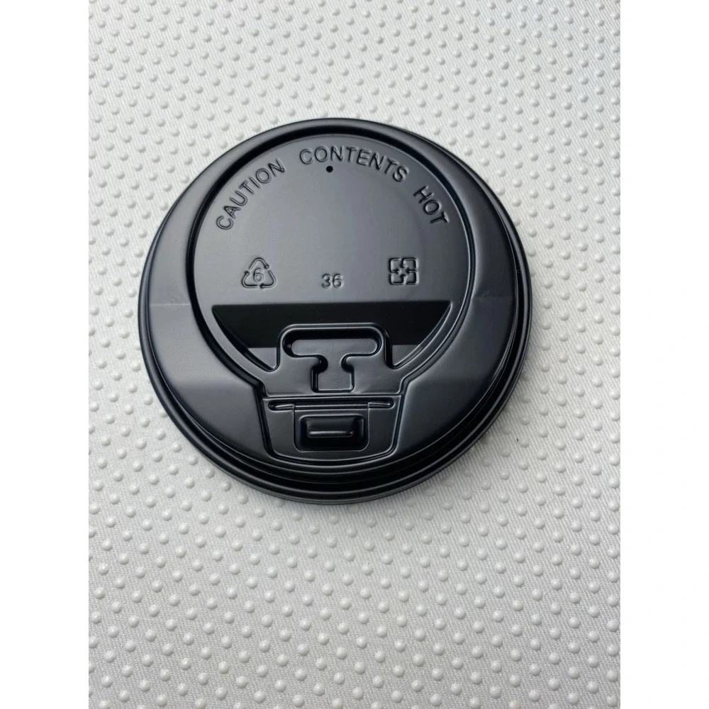 E1020-DLB Empress Dome Lid for 10-20oz Paper Hot Cups Black  700 Pieces